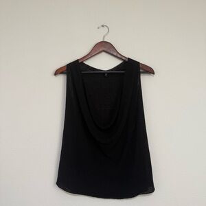 Eileen Fisher Black Cowl Neck Tank